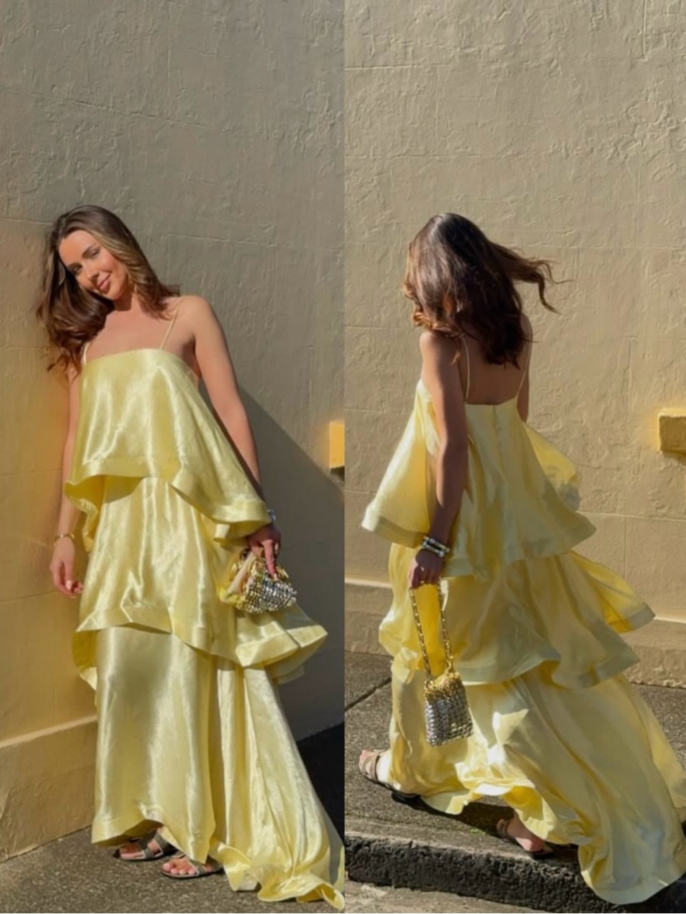 Elliatt Thalia Gown Maxi Dress in Butter Yellow size Small NEW! With tags!